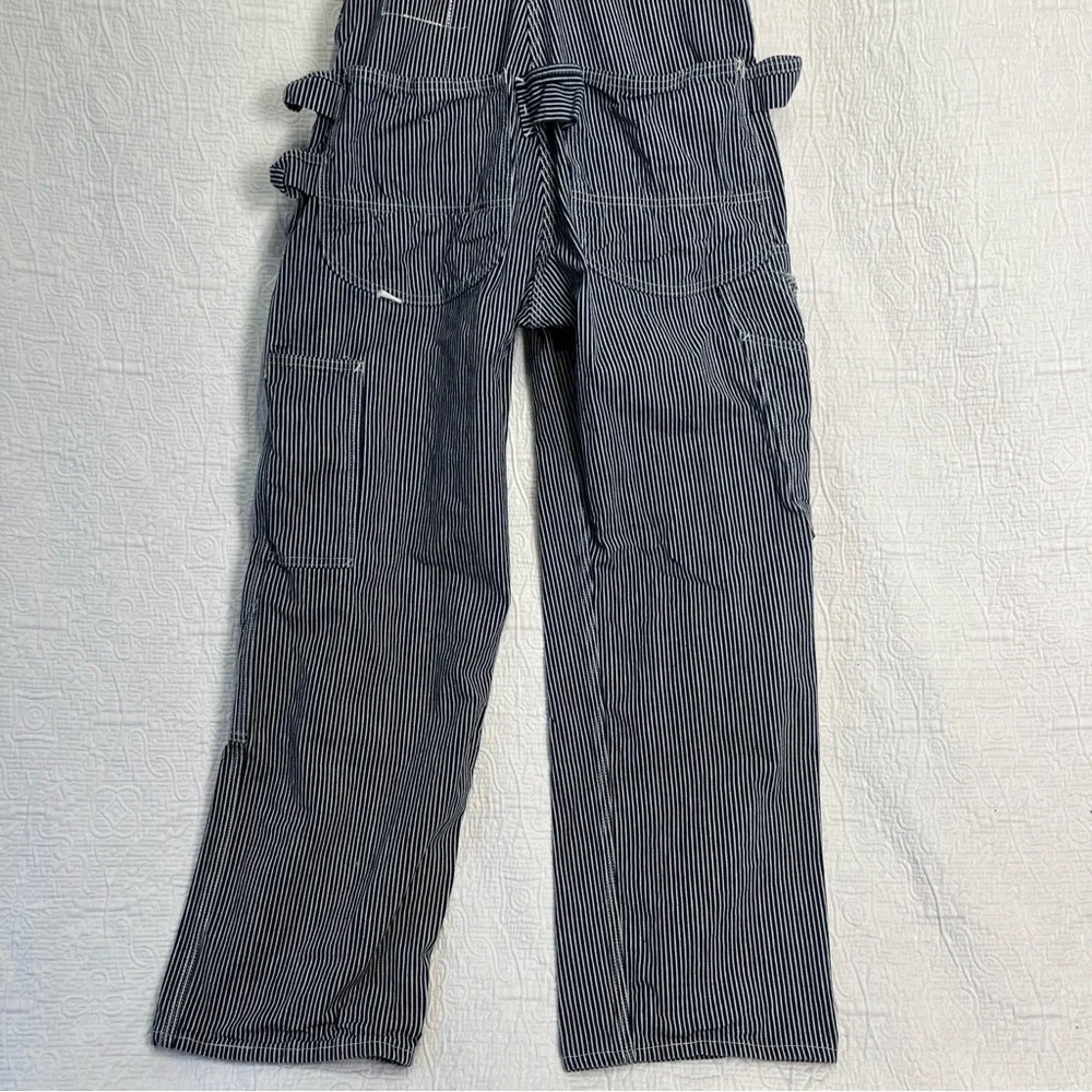Vintage Lee Hickory Stripe Overalls 30x30 Carpenter Sanforized Union Made USA